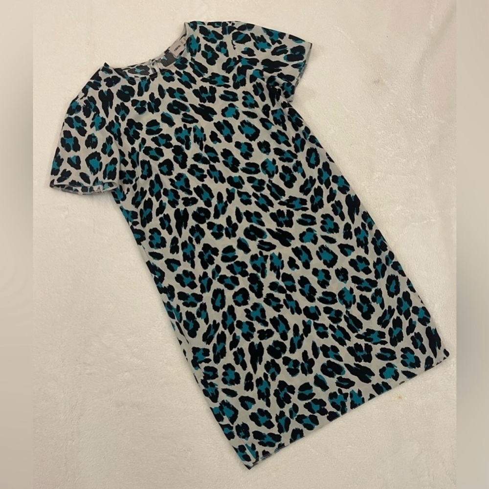 ASOS Cheetah Animal Print Mini T-Shirt Shift Dress - NWOT - Size 2
